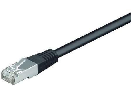 Goobay 68654 CAT 5e Verbindungskabel, F/UTP, schwarz, 0,5 m Kabellänge von goobay