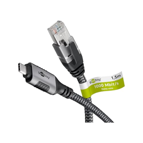 goobay LAN-Adapter Ethernet-Kabel USB-C 3.2 Gen2 Stecker > RJ-45 Stecker von goobay