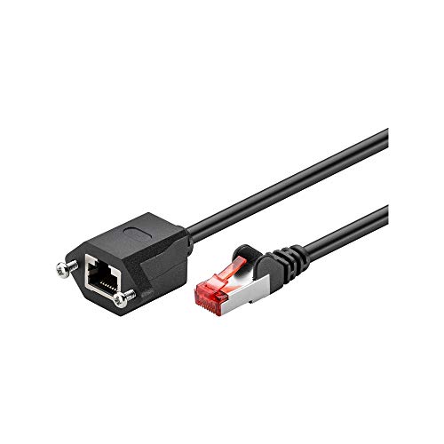 Goobay 77562 CAT 6 Verlängerungskabel, F/UTP, Schwarz - mit Montageflansch Goobay 77562 CAT 6 Verlängerungskabel, F/UTP, Schwarz - mit Montageflansch von goobay