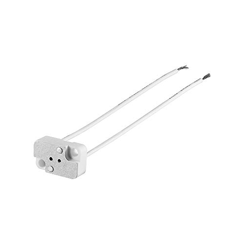 Goobay 9131 GX5.3 Lampenfassung mit Zwillingslitze, Max. 100 W/24 V (DC), 0, 15 m Kabel, Keramik/Silikon von goobay