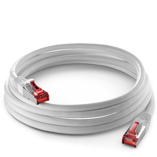 Goobay 93506 CAT 6 Patchkabel, S/FTP (PiMF), Weiß von goobay