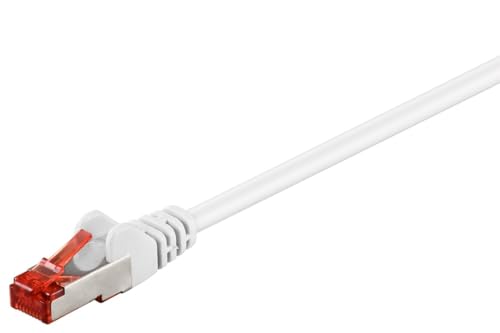 Goobay 93509 CAT 6 Patchkabel, S/FTP (PiMF), Weiß von goobay