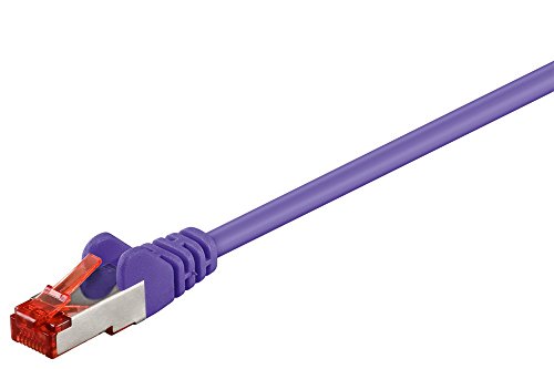 Goobay 94536 CAT 6 Patchkabel, S/FTP (PiMF), Violett von goobay