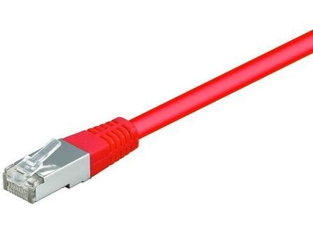 Goobay 95210 CAT 5e Verbindungskabel, SF/UTP, 0,25 m, Rot von goobay