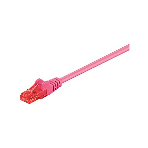 Goobay 95267 CAT 6 Patchkabel, U/UTP, Magenta - CCA Kupfergemisch, , 15.00m Kabellänge von goobay