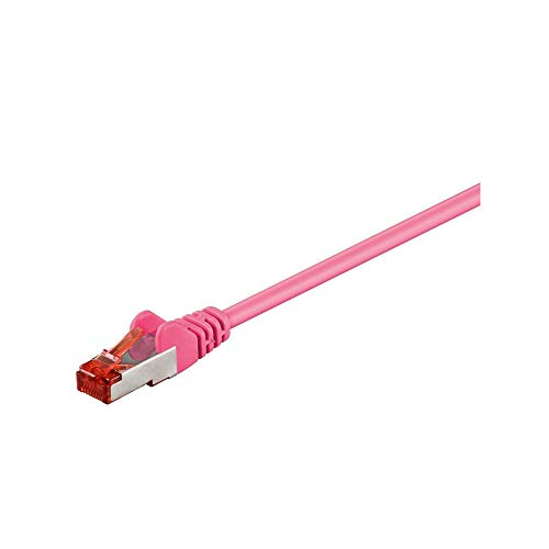 Goobay 95515 CAT 6 Patchkabel, S/FTP (PiMF), Magenta - CCA Kupfergemisch von goobay