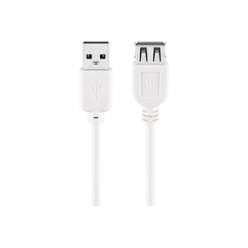 Goobay 96198 Hi-Speed USB 2.0 Kabel Verlängerung / Verlängerungskabel für Geräte mit USB-Anschluss / Kupfer (CU) Innenleiter / Datenübertragung 480Mbit/s / Doppelt geschirmt / 1,8m von goobay