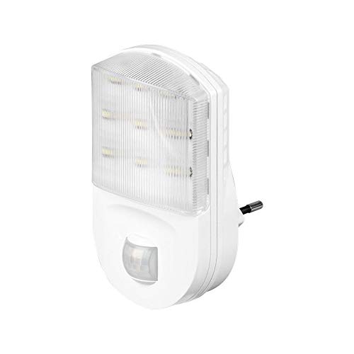 Goobay 96500 LED Nachtlicht mit Bewegungsmelder Innen Steckdosenlicht 120° Pir Sensor 5m Reichweite Steckdosenlampe Bewegungslicht Steckdose Weiß von goobay