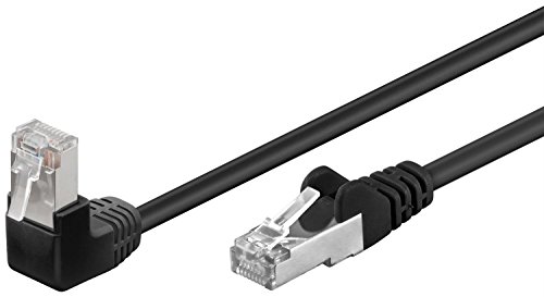 Goobay Netzwerkkabel, Kategorie 5e, 1 x abgewinkelt, 90° F/UTP, 0,5 m, Schwarz, 3 Stück Goobay Netzwerkkabel, Kategorie 5e, 1 x abgewinkelt, 90° F/UTP, 0,5 m, Schwarz, 3 Stück von goobay