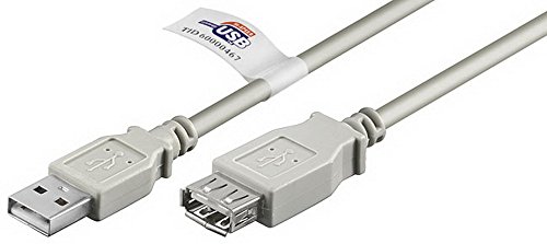 Goobay USB 2.0 Verlängerungskabel (A Stecker auf A Buchse) 5m grau von goobay