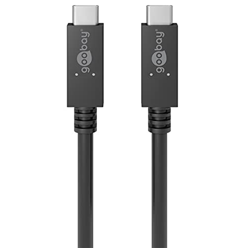 Goobay USB 3.2 Typ-C MM kompatibles Schnellladekabel, 100 W, 1 m, Schwarz von goobay