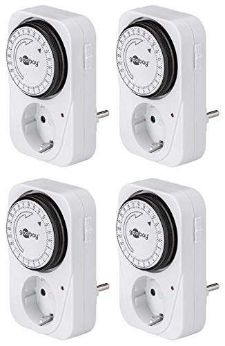 Goobay Zeitschaltuhr Analog mechanischer Timer für die Steckdose (4er Pack) von goobay