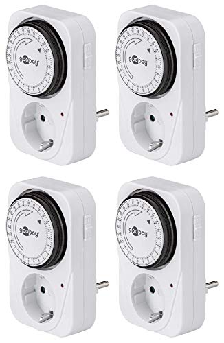 Goobay Zeitschaltuhr Analog mechanischer Timer für die Steckdose (4er Pack) von goobay