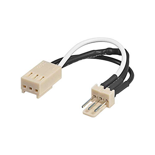 Wentronic 93630 Lüfter Spannung Adapterkabel (3-polig Stecker auf 3-polig Kupplung 7V) weiß von goobay