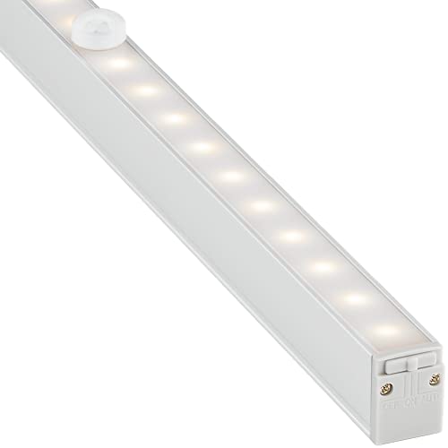 goobay 58288 LED-Unterbauleuchte mit Bewegungsmelder/Für Schränke, Küchen, Vitrinen, Schubladen, Garagen etc. / Warm-Weiß Licht (3000k) / 30 cm von goobay