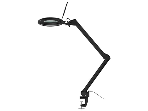 goobay 64986 LED Lupenleuchte mit Klemme/Lupenlampe aus Plastik / 10 W Leistungsaufnahme/Lichtstrom 800 lm/Betriebsspannung 230 V (AC) / Schwarz von goobay