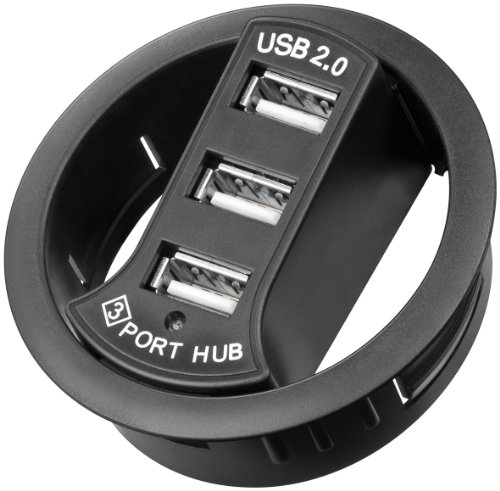 goobay 93893 Verteiler/Hub zur Montage dreifach USB 2.0 Hi-Speed von goobay