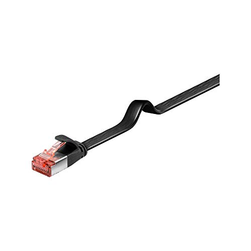 goobay 94239"CAT 6" Flach-Patchkabel, U/FTP, 20m Schwarz von goobay