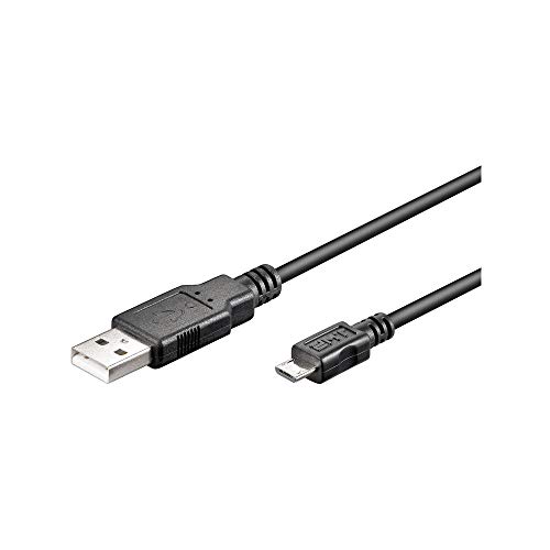 Goobay 95736 USB A auf Micro USB B Kabel 0,15m / Handykabel 480 Mbits / Ladekabel USB 2.0 zu Micro USB Type B Stecker Adapterkabel / Kupferleiter / Schwarz / 0,15 Meter von goobay