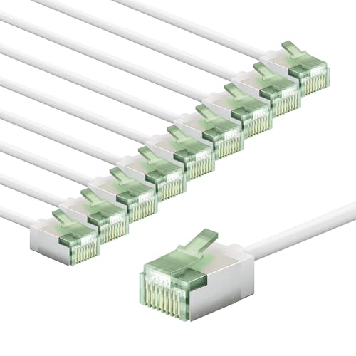 goobay CAT 8.1 Netzwerkkabel im 10er Set/Patchkabel geschirmt, super-Flexible, U/FTP/CU Ethernet Kabel, PiMF, LSZH/Cat 8.1 Kabel mit 10Gbits / Weiß / 10x2m, 79504 goobay CAT 8.1 Netzwerkkabel im 10er Set/Patchkabel geschirmt, super-Flexible, U/FTP/CU Ethernet Kabel, PiMF, LSZH/Cat 8.1 Kabel mit 10Gbits / Weiß / 10x2m, 79504 von goobay