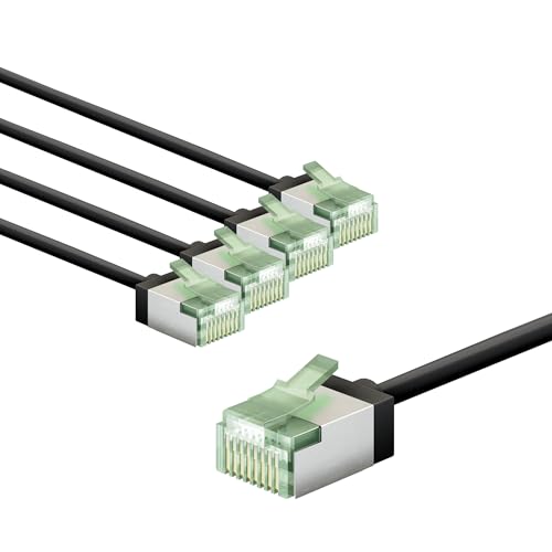goobay CAT 8.1 Netzwerkkabel im 5er Set/Patchkabel geschirmt, super-Flexible, U/FTP/CU Ethernet Kabel, PiMF, LSZH/Cat 8.1 Kabel mit 10Gbits / Schwarz / 5x5m, 79489 goobay CAT 8.1 Netzwerkkabel im 5er Set/Patchkabel geschirmt, super-Flexible, U/FTP/CU Ethernet Kabel, PiMF, LSZH/Cat 8.1 Kabel mit 10Gbits / Schwarz / 5x5m, 79489 von goobay