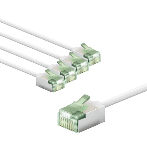 goobay CAT 8.1 Netzwerkkabel im 5er Set/Patchkabel geschirmt, super-Flexible, U/FTP/CU Ethernet Kabel, PiMF, LSZH/Cat 8.1 Kabel mit 10Gbits / Weiß / 5x5m, 79490 goobay CAT 8.1 Netzwerkkabel im 5er Set/Patchkabel geschirmt, super-Flexible, U/FTP/CU Ethernet Kabel, PiMF, LSZH/Cat 8.1 Kabel mit 10Gbits / Weiß / 5x5m, 79490 von goobay