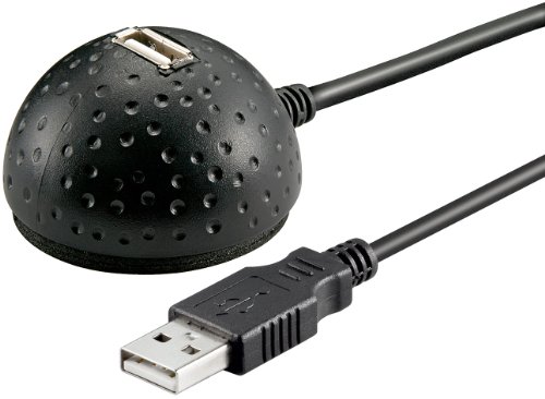 goobay USB 2.0 Hi-Speed Verlängerungskabel 1,5m mit Standfuss von goobay