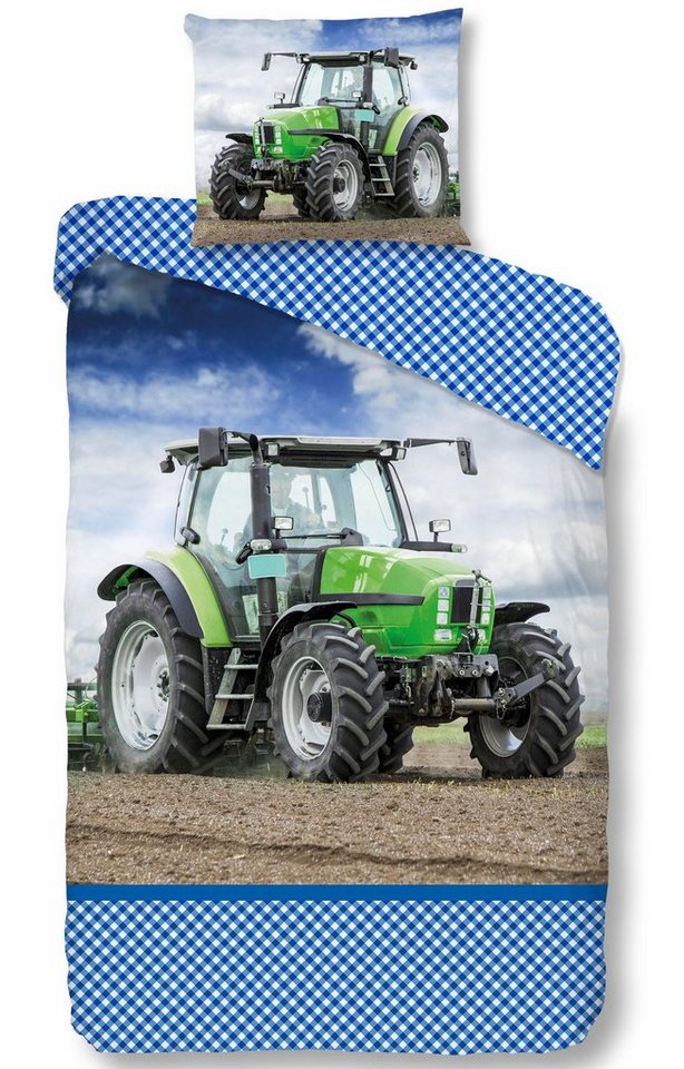 good morning Kinderbettwäsche Strong, Renforcé, 2 teilig, Baumwolle, 135x200, Reißverschluss, Wendeoptik, Kind, Junge, Traktor good morning Kinderbettwäsche Strong, Renforcé, 2 teilig, Baumwolle, 135x200, Reißverschluss, Wendeoptik, Kind, Junge, Traktor von good morning