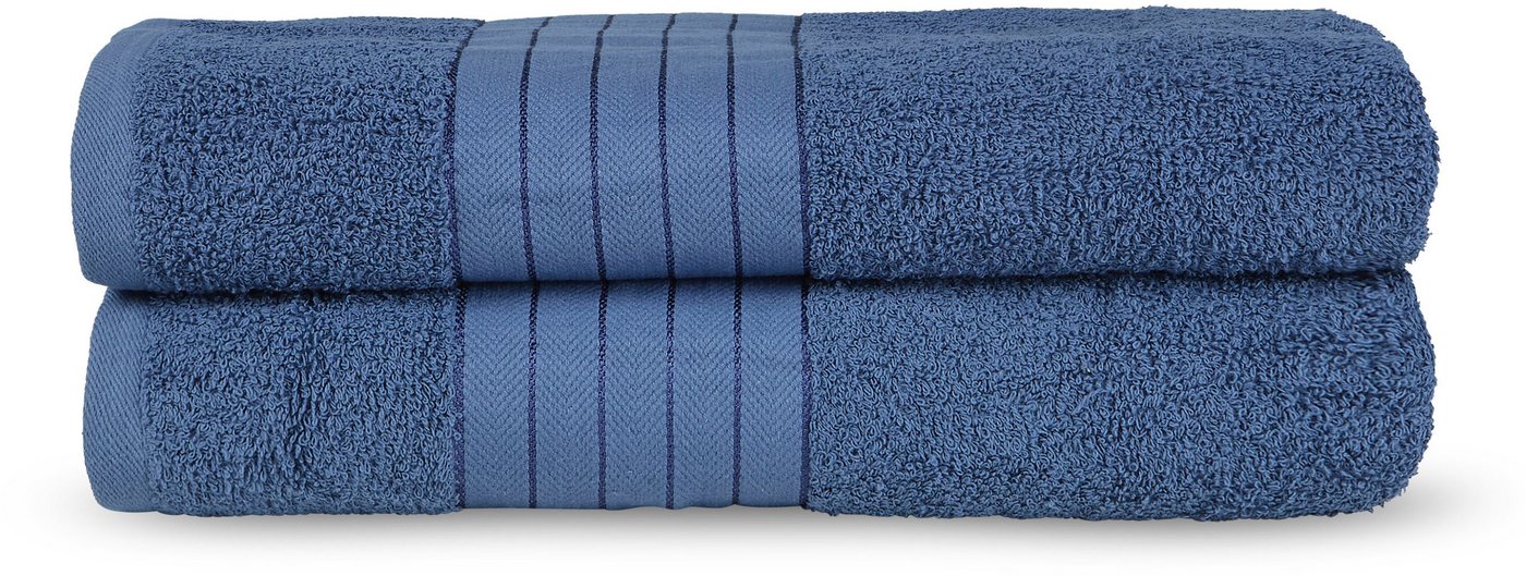 good morning Badetuch Uni Towels, Frottee (2-St), mit gewebtem Rand von good morning