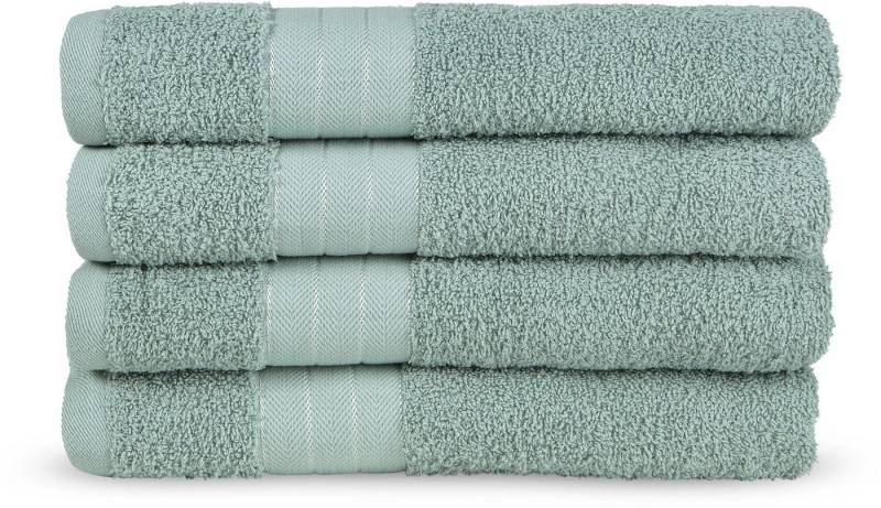 good morning Handtücher Uni, Frottee (Set, 4-St), Baumwolle, Walkfrottee, Bordüre, 500 GSM, Einfarbig, ohne Aufhängung von good morning