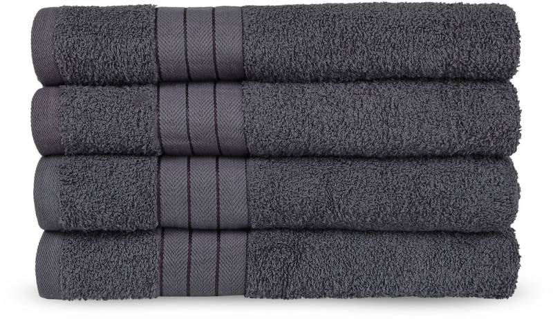 good morning Handtücher Uni Good Morning, Frottier (4-St), Baumwolle, Walkfrottee, Bordüre, 500 GSM, Einfarbig, ohne Aufhängung von good morning