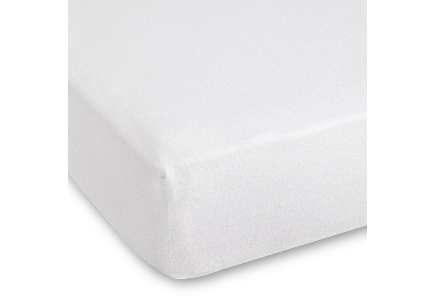 good morning Spannbettlaken Spannbettlaken Fs 60x120 molton white White, Baumwolle, Gummizug: Rundum, (1 Stück), Bettlaken mit Gummizug in 90x200 140x200 180x200 und weitere Größen von good morning