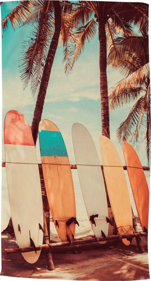 good morning Strandtuch SURF, Microfaser (1-St), Surfbrett von good morning