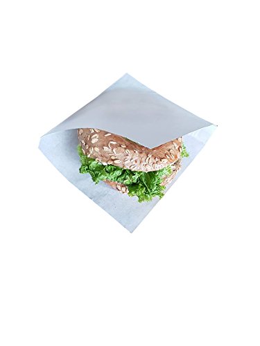 1000 Stück Snack-Tüten in weiß , Sandwich-Tüten, Hamburgertasche - 2-seitig offen 15x16cm ,ohne Druck - good4food von good4food