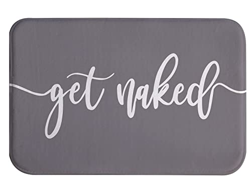goodbath Get Naked Badematte, rutschfest, für Badezimmer, Küche, Boden, 40 x 60 cm, Grau von goodbath