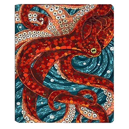 Goodbath Octopus Decke Werfen, Ozean Sea Meer Monster Kraken Warme Fleece Decke für Reisende Sofa Couch Bett, 200cm x 150cm, Rot Schwarz von goodbath