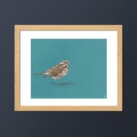 Song Spatz Vogel Kunstdruck von goodgoosegraphics