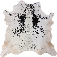 Exotic Cowhide Rug - Weiß-Brauner Rindsleder Teppich, Kuhfell Lederteppich-Dekor, Bodenkuhteppich, Tierhautteppich, Handgemachter Rindslederteppich von goodhomeLtd