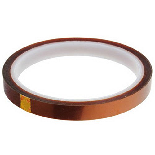 goodjinHH Tape Isolierband Hitzebeständiges Klebeband Elektronik Selbstklebend Hohen Temperaturen Band, Hitzebeständiges Hochtemperatur-Polyimid-Kapton-Band 5/10/20/30mm x33M (Metallic, 33mx10mm) von goodjinHH 01