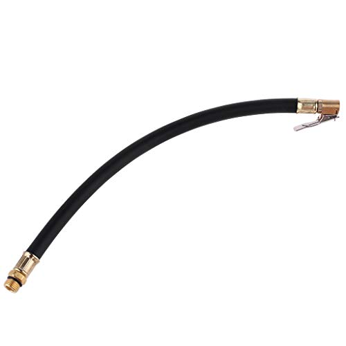 goodluxx Autoreifenfüllschlauch 1/4" Außengewinde Gummischlauch selbstsichernde Spannfutter Luftschlauch Reifenfüllschlauch schwarz von goodluxx