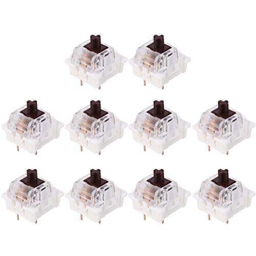 goodluxx Outemu 3Pin Switches schwarz rot braun blau passend für Cherry MX Mechanische Tastatur Outemu 3pin Switch Brown von goodluxx