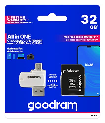 GOODRAM 32GB M1A4 All in One Micro Card Class 10 UHS I + Card Reader GOODRAM 32GB M1A4 All in One Micro Card Class 10 UHS I + Card Reader von GoodRam