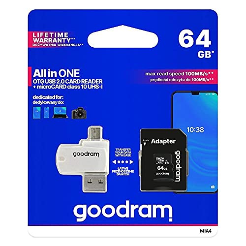 GOODRAM 64GB M1A4 All in One Micro Card Class 10 UHS I + Card Reader GOODRAM 64GB M1A4 All in One Micro Card Class 10 UHS I + Card Reader von GoodRam