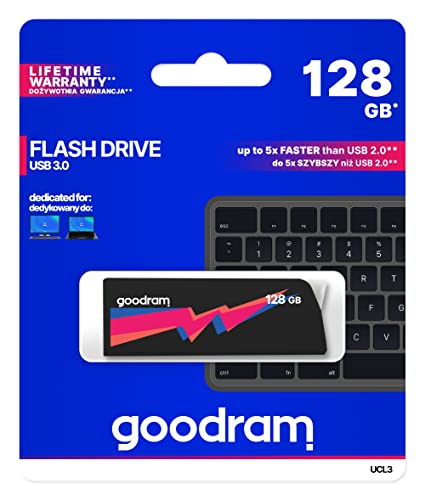 GOODRAM UCL3 - USB-Flash-Laufwerk - 128 GB - USB 3.0, schwarz von goodram