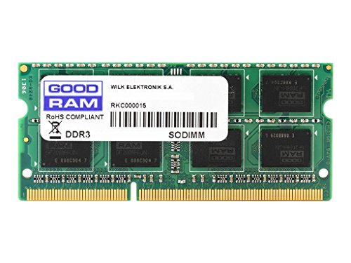 GoodRam 8GB DDR3 PC3-12800 SO-DIMM 8GB DDR3 1600MHz Speichermodul - Speichermodule (8 GB, 1 x 8 GB, DDR3, 1600 MHz, 204-pin SO-DIMM) von goodram