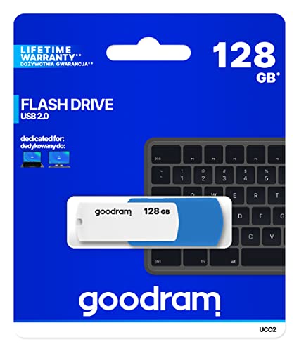 GoodRam UCO2 128GB USB 2.0 Capacity Schwarz - Weiß USB-Stick, UCO2-1280MXR11 von goodram