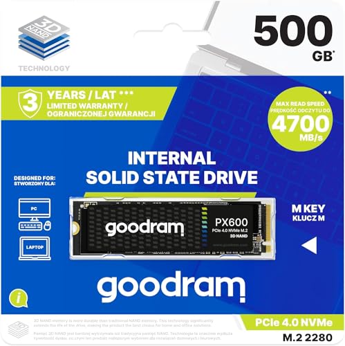 goodram SSD PX600 500GB PCIe 4x4 M.2 2280 von goodram