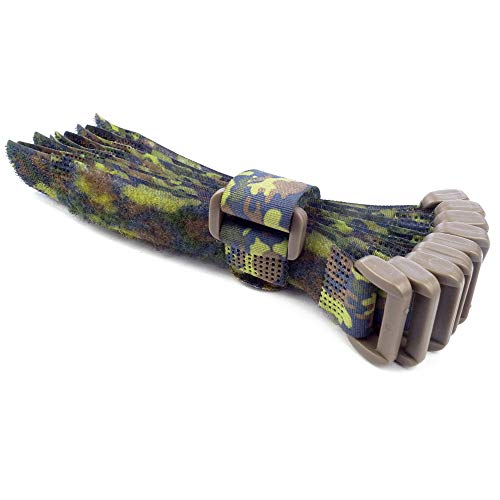 Goodymax 10 Klettkabelbinder Kabelbinder Camouflage 15 cm, Flecktarn Tarnmuster Army-Design von Goodymax