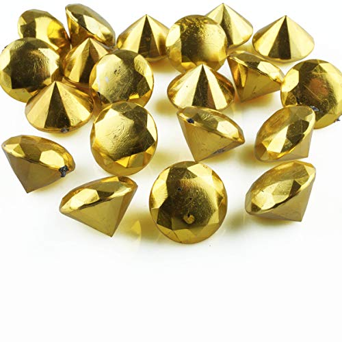Goodymax® Deko Diamanten 20 mm Gold 20 Stück - Streudeko Deko Steine Kristalle Diamanten von Goodymax