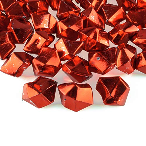 Goodymax® Kristall-EIS 25 mm Rot-Metallic 50 Stück B-Ware - EIS Deko Streudeko Diamanten Tischdeko von Goodymax